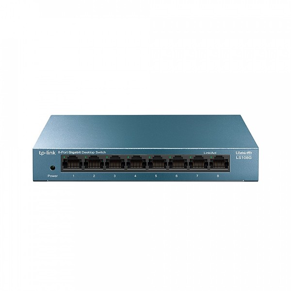 TP-Link LS108G, Unmanaged switch, 8x 10/100/1000 RJ-45, desktop