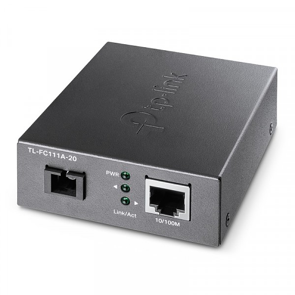 TP-Link TL-FC111A-20, Media converter 10/100 Mbps RJ-45/SC, SM 1550nm, 20 km, WDM