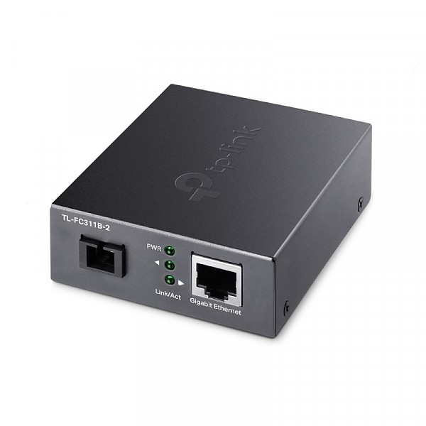 Media converter 10/100 Mbps RJ-45/SC, SM 1310nm, 2 km, WDM (TP-Link TL-FC311B-2) 