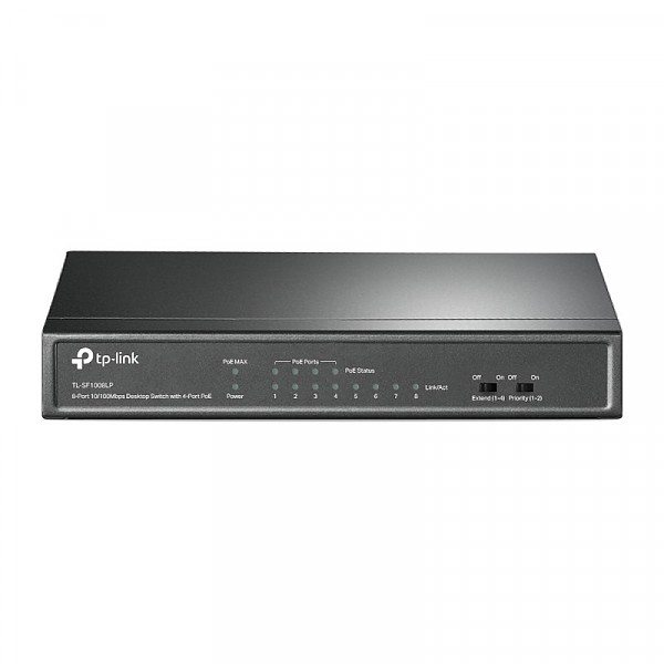 TP-Link TL-SF1008LP, Unmanaged switch, 8x 10/100 RJ-45, PoE, desktop