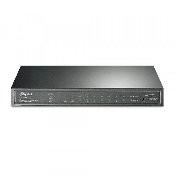 Smart switch,  8x 10/100/1000 RJ-45, PoE+, desktop (TP-Link TL-SG2210P) 