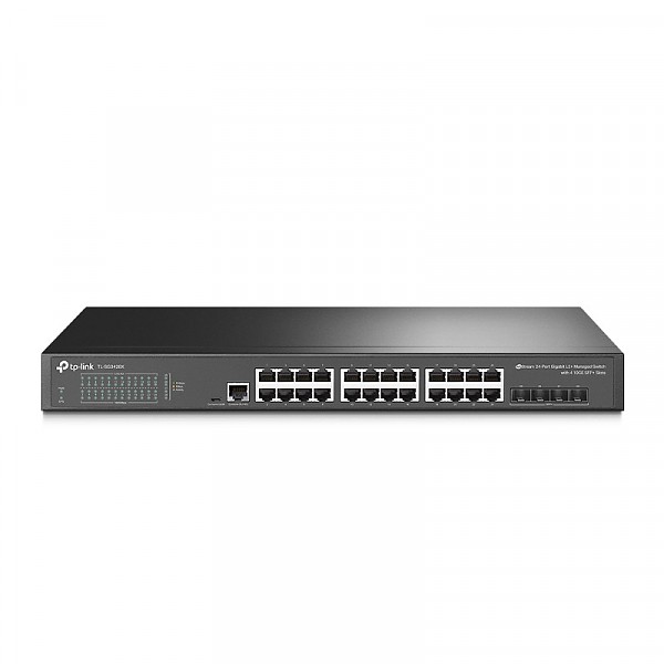 TP-Link TL-SG3428X, Managed switch,  24x 10/100/1000 RJ-45, 4 slide-in 10G SFP+ slot, 19"