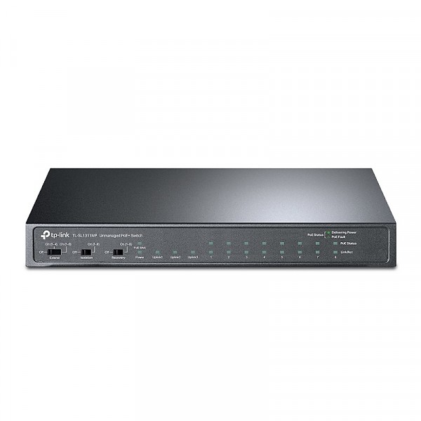 TP-Link TL-SL1311MP, Unmanaged switch, 8x 10/100 RJ-45, 2x 10/100/1000 RJ-45, 1x SFP, PoE+