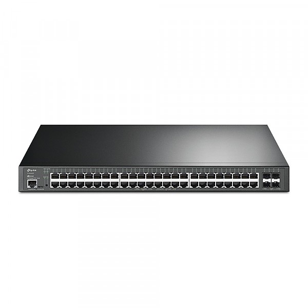 Managed switch,  48x 10/100/1000 RJ-45, 4 slide-in 10G SFP+ slot, PoE+, 19" (TP-Link TL-SG3452XP) 