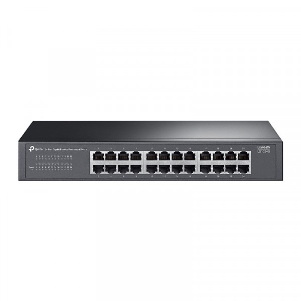 TP-Link LS1024G, Unmanaged switch, 24x 10/100/1000 RJ-45, 11.6", 19" Rack-mounting Bracket