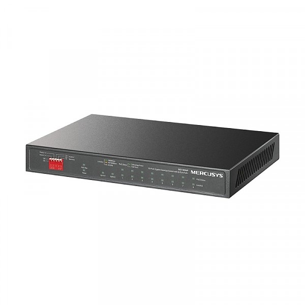 TP-Link Mercusys MS110GMP, Unmanaged switch, 10x 10/100/1000 RJ-45, PoE+, desktop
