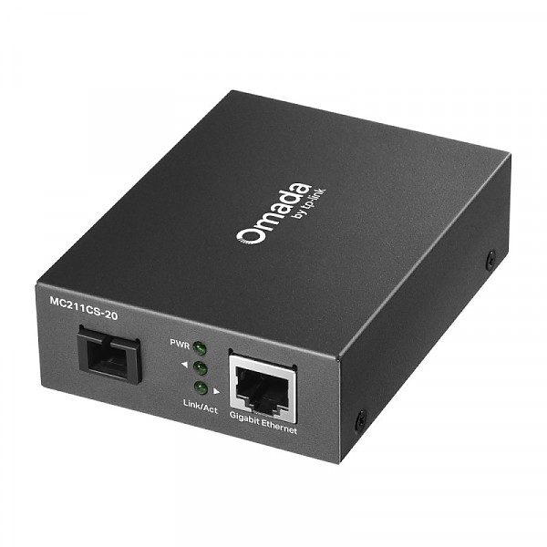 TP-Link MC212CS-20, Media converter 10/100 Mbps RJ-45/SC, SM 1310nm, 20 km, WDM