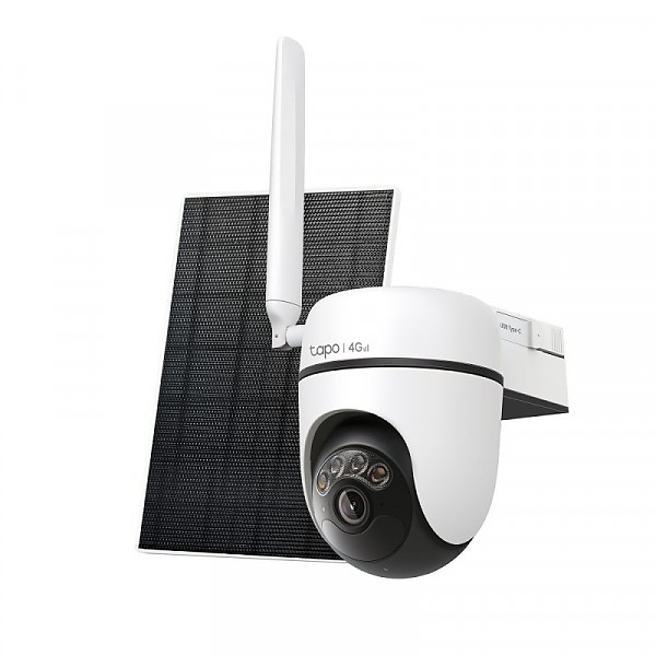 Outdoor Security Pan/Tilt 4G LTE Camera, Solar Panel (TP-Link Tapo C615G Kit) 