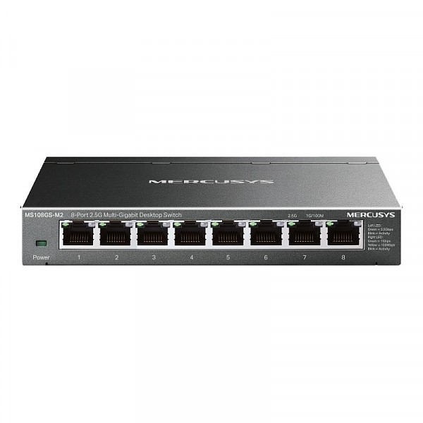 Unmanaged switch, 8x 2,5G RJ-45, desktop (TP-Link Mercusys MS108GS-M2) 