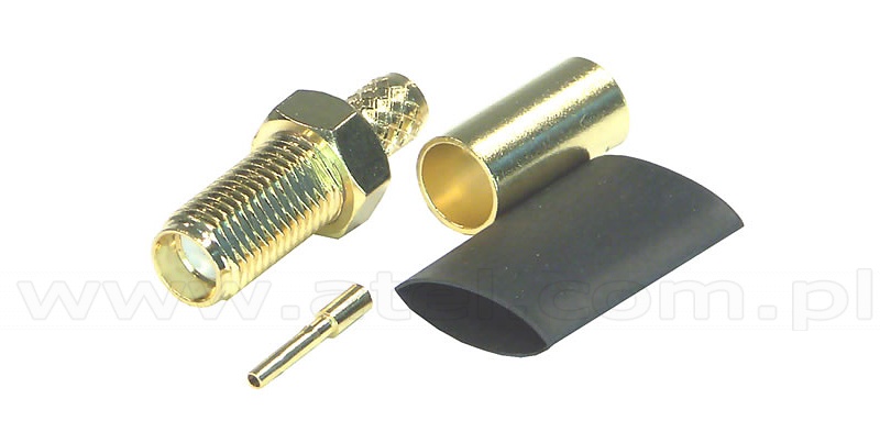 SMA female connector, crimp type, RG58
