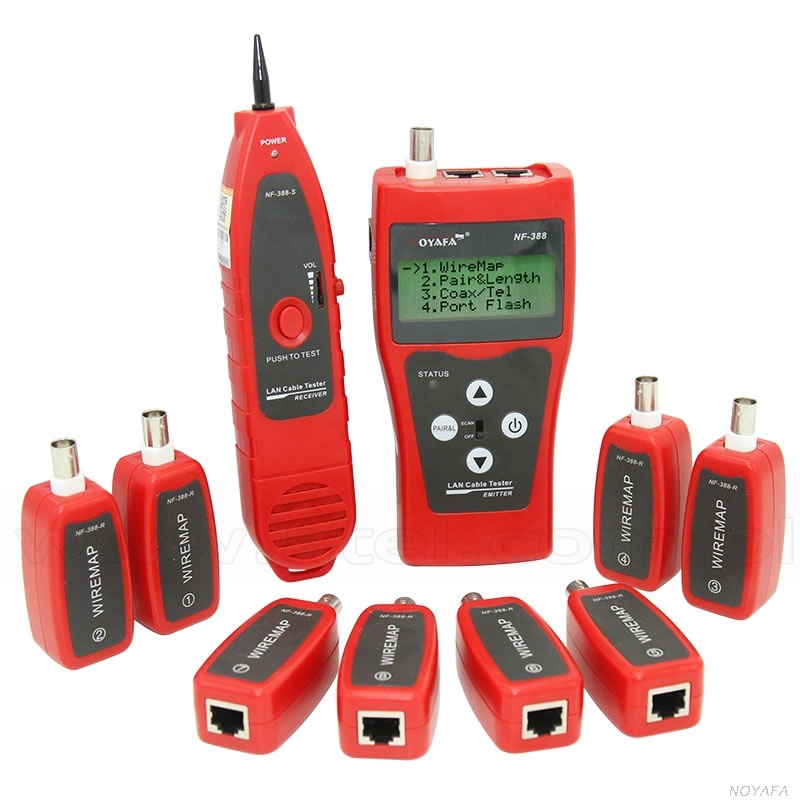 Noyafa NF-858C Rj11 Rj45 Coax Cable Tester LCD Cable Tester with Vfl Function 