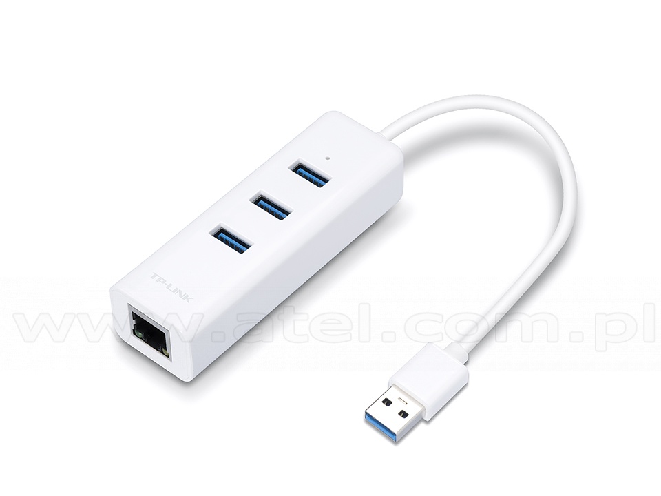 USB 3.0 3-Port Hub & Gigabit Ethernet 2 in 1 Adapter (TP-Link UE330)