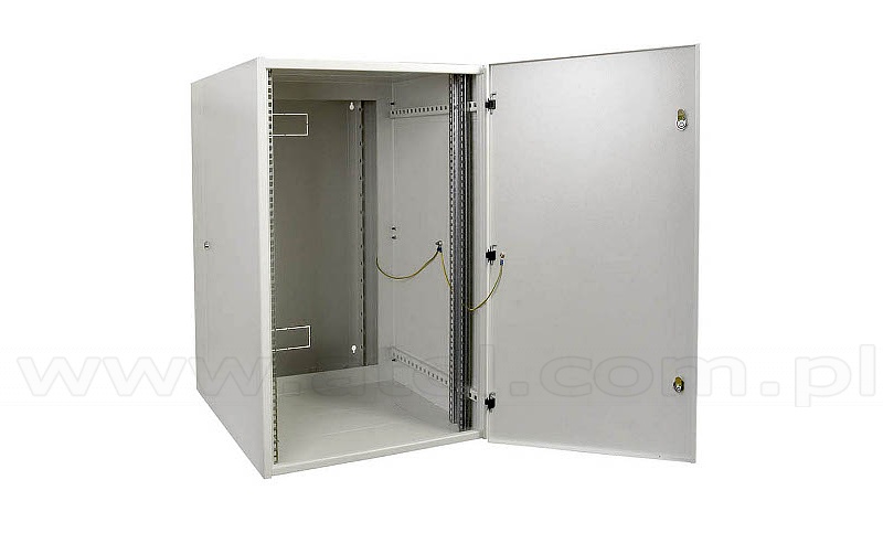 Double Section Wall Mounted 19 Cabinet 18u Ecovari Plus Steel Door 840 X 550 X 600 Mm