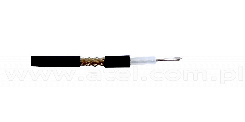 Orden alfabetico desagradable aluminio Coaxial cable RG58, 50ohm, stranded wire, black, 100m, Wave Cables
