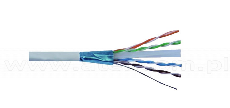 Cable F Utp Cat 6 Grey Lsoh 4x2x23 Awg 305m Solid Wave Cables
