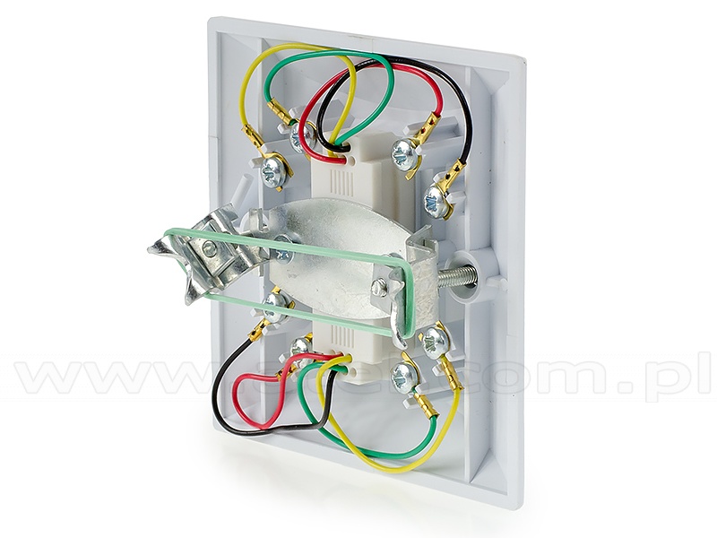 Wall plate boxes » Wall box, 2x4C,ABS,white
