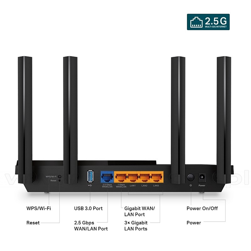 TP-Link Archer AX55 Pro, 3000Mbps Wireless 2.5 Gigabit Router Dual-band ...